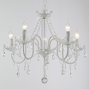 Люстра Moderli Fettel V2510-5P цвет плафона/подвески Прозрачный, цвет арматуры Белый, Золото