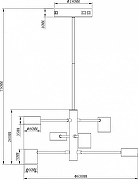 Люстра на штанге Moderli Lewes V2740-6CL цвет плафона/подвески Белый, Черный, цвет арматуры Черный-2