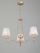 Люстра Vitaluce V1848 V1848-8/3 цвет плафона/подвески Белый, Прозрачный, цвет арматуры Золото-5