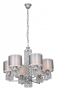 Люстра Vitaluce V1855 V1855-9/6 цвет плафона/подвески Белый, Прозрачный, цвет арматуры Хром-1