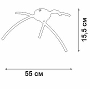 Люстра Vitaluce V2709 V2709-8/3PL цвет плафона/подвески Белый, Золото, цвет арматуры Золото-1