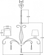 Люстра Moderli Aramco V2602-8P цвет плафона/подвески Белый, цвет арматуры Хром-2