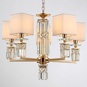 Люстра Moderli Slam V2691-5P цвет плафона/подвески Белый, Слоновая кость, Прозрачный, цвет арматуры Золото