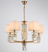 Люстра Moderli Slam V2691-5P цвет плафона/подвески Белый, Слоновая кость, Прозрачный, цвет арматуры Золото-1