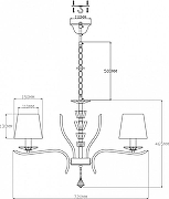 Люстра Moderli Silvestor V2551-5P цвет плафона/подвески Белый, Прозрачный, цвет арматуры Хром-1