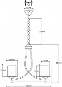 Люстра Moderli Maximilian V2521-3P цвет плафона/подвески Белый, Прозрачный, цвет арматуры Золото-1