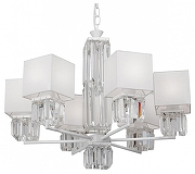 Люстра Vitaluce V1856 V1856-0/6 цвет плафона/подвески Белый, Прозрачный, цвет арматуры Белый