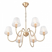 Люстра Vitaluce V1868 V1868-8/6 цвет плафона/подвески Белый, цвет арматуры Золото-2
