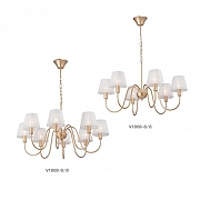 Люстра Vitaluce V1868 V1868-8/6 цвет плафона/подвески Белый, цвет арматуры Золото-4