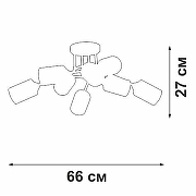 Люстра Vitaluce V2047 V2047-9/8PL цвет плафона/подвески Светло-серый, цвет арматуры Хром-3