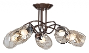 Люстра на штанге Vitaluce 4926 V4926-7/5PL цвет плафона/подвески Коньячный, цвет арматуры Бронза