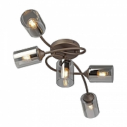 Люстра Vitaluce V2048 V2048-7/5PL цвет плафона/подвески Светло-серый, цвет арматуры Коричневый-1