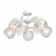 Люстра на штанге Vitaluce V2058 V2058-0/5PL цвет плафона/подвески Прозрачный, цвет арматуры Белый-1