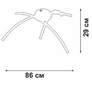 Люстра Vitaluce V25130DT V25130DT-0/3PL цвет плафона/подвески Белый, цвет арматуры Белый-1