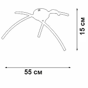 Люстра Vitaluce V2513DT V2513DT-0/3PL цвет плафона/подвески Белый, цвет арматуры Белый-1