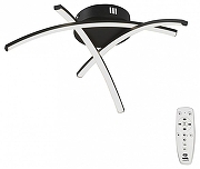 Люстра Vitaluce V2513DT V2513DT-1/3PL цвет плафона/подвески Белый, Черный, цвет арматуры Черный