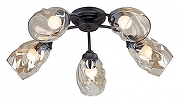 Люстра Vitaluce 4929 V4929-1/5PL цвет плафона/подвески Коньячный, цвет арматуры Черный