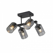 Люстра на штанге Vitaluce V2833 V2833-1/4PL цвет плафона/подвески Светло-серый, цвет арматуры Черный-2