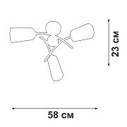 Люстра на штанге Vitaluce V2850 V2850-1/3PL цвет плафона/подвески Белый, цвет арматуры Черный-5