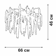 Люстра Vitaluce V2855 V2855-8/7PL цвет плафона/подвески Прозрачный, цвет арматуры Золото-3