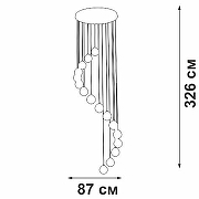 Люстра Vitaluce V2893 V2893-9/16S цвет плафона/подвески Светло-серый, цвет арматуры Хром-3