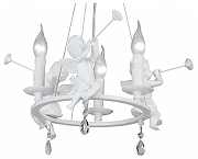 Люстра Vitaluce V2970 V2970-0/3S цвет плафона/подвески Прозрачный, цвет арматуры Белый