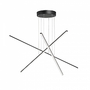 Люстра Vitaluce V3051 V3051-1/3S цвет плафона/подвески Белый, Черный, цвет арматуры Черный-1