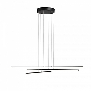 Люстра Vitaluce V3051 V3051-1/3S цвет плафона/подвески Белый, Черный, цвет арматуры Черный-2