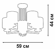Люстра на штанге Vitaluce V3069 V3069-8/5PL цвет плафона/подвески Белый, цвет арматуры Золото-2