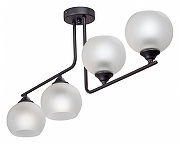 Люстра на штанге Vitaluce 4944 V4944-1/4PL цвет плафона/подвески Белый, цвет арматуры Черный