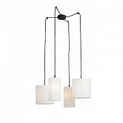 Люстра Vitaluce V3089 V3089-1/4S цвет плафона/подвески Белый, цвет арматуры Черный