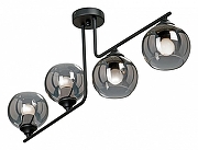 Люстра на штанге Vitaluce 4949 V4949-1/4PL цвет плафона/подвески Светло-серый, цвет арматуры Черный