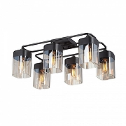 Люстра Vitaluce V3092 V3092-1/6PL цвет плафона/подвески Светло-серый, цвет арматуры Черный-1