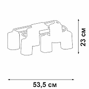 Люстра Vitaluce V3092 V3092-1/6PL цвет плафона/подвески Светло-серый, цвет арматуры Черный-3