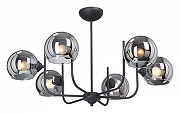Люстра на штанге Vitaluce V3949 V3949-1/6PL цвет плафона/подвески Черный, цвет арматуры Черный