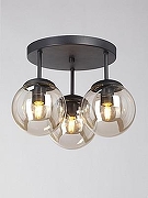 Люстра Vitaluce V3962 V3962-1/3PL цвет плафона/подвески Коньячный, цвет арматуры Черный