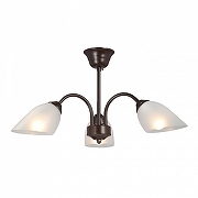 Люстра на штанге Vitaluce V3335 V3335-7/3PL цвет плафона/подвески Белый, цвет арматуры Коричневый-1