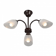 Люстра на штанге Vitaluce V3335 V3335-7/3PL цвет плафона/подвески Белый, цвет арматуры Коричневый-2