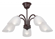 Люстра на штанге Vitaluce V3335 V3335-7/5PL цвет плафона/подвески Белый, цвет арматуры Коричневый