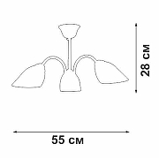 Люстра на штанге Vitaluce V3336 V3336-0/3PL цвет плафона/подвески Белый, цвет арматуры Белый-3