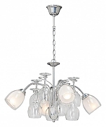 Люстра Vitaluce V3497 V3497-9/4 цвет плафона/подвески Белый, Прозрачный, цвет арматуры Хром-1