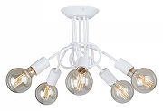 Люстра на штанге Vitaluce V3727 V3727-0/5PL цвет плафона/подвески Светло-серый, цвет арматуры Белый