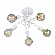 Люстра на штанге Vitaluce V3727 V3727-0/5PL цвет плафона/подвески Светло-серый, цвет арматуры Белый-2