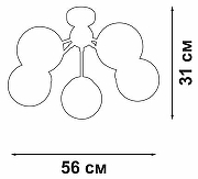 Люстра Vitaluce V3772 V3772-8/5PL цвет плафона/подвески Оранжевый, цвет арматуры Золото-2