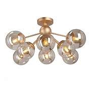 Люстра на штанге Vitaluce V3772 V3772-8/8PL цвет плафона/подвески Прозрачный, цвет арматуры Золото-2