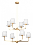 Люстра на штанге Vitaluce V3923 V3923-8/8PL цвет плафона/подвески Белый, цвет арматуры Золото