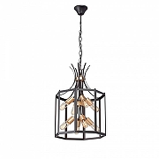 Люстра Vitaluce V3926 V3926-1/8 цвет плафона/подвески Черный, цвет арматуры Золото, Черный-1