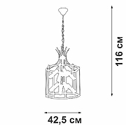 Люстра Vitaluce V3926 V3926-1/8 цвет плафона/подвески Черный, цвет арматуры Золото, Черный-3