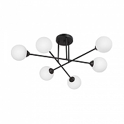 Люстра на штанге Vitaluce V3931 V3931-1/6PL цвет плафона/подвески Белый, цвет арматуры Черный-1