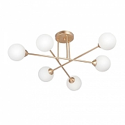 Люстра на штанге Vitaluce V3931 V3931-8/6PL цвет плафона/подвески Белый, цвет арматуры Золото-1